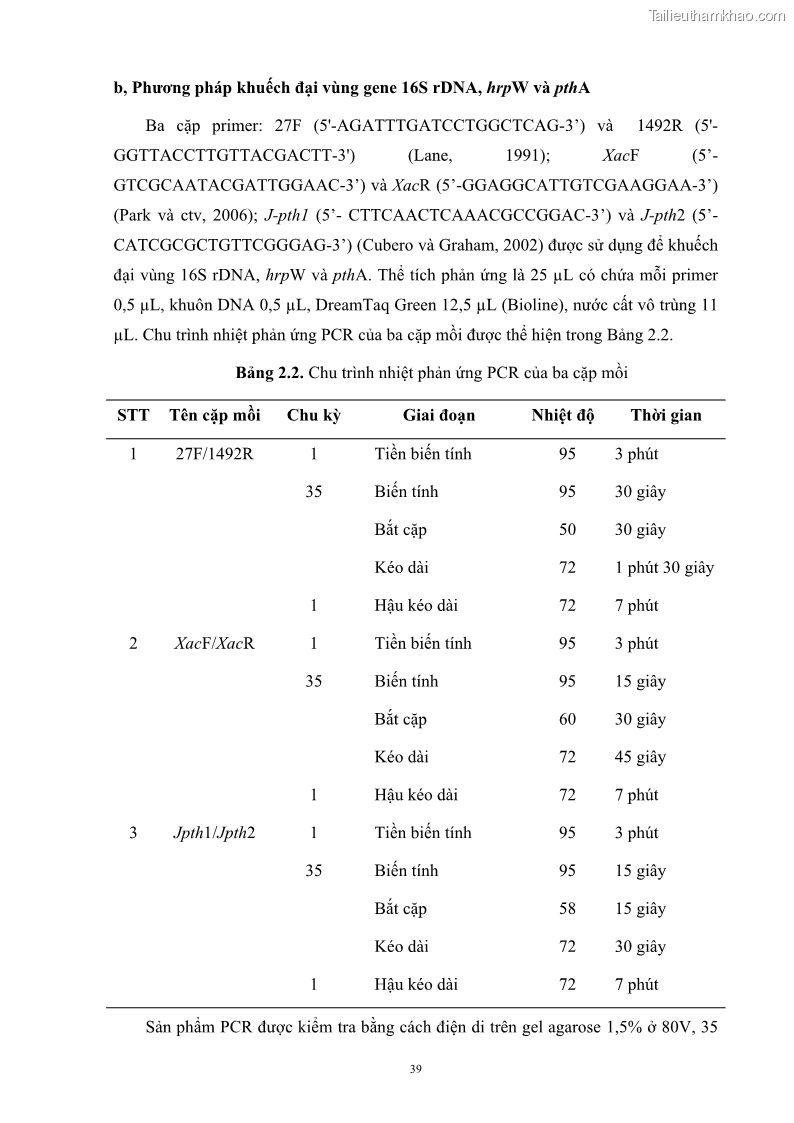 Luận án tiến sĩ công nghệ sinh học Nghiên cứu khả năng ức chế vi khuẩn Xanthomonas sp. gây bệnh loét trên cây chanh của cao chiết phân đoạn từ cây Giao Euphorbia tirucalli L. - 5 Trang 60
