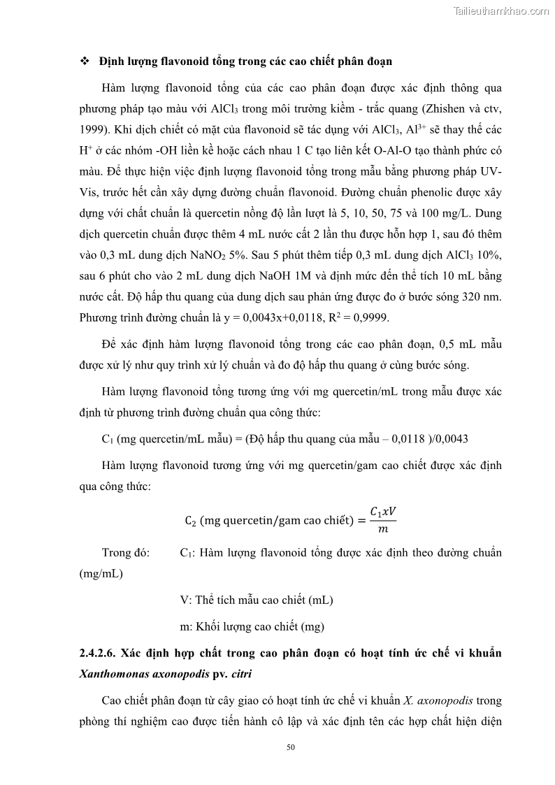 Luận án tiến sĩ công nghệ sinh học Nghiên cứu khả năng ức chế vi khuẩn Xanthomonas sp. gây bệnh loét trên cây chanh của cao chiết phân đoạn từ cây Giao Euphorbia tirucalli L. - 6 Trang 71