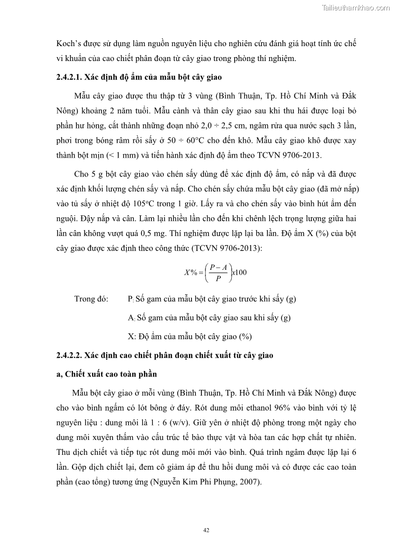 Luận án tiến sĩ công nghệ sinh học Nghiên cứu khả năng ức chế vi khuẩn Xanthomonas sp. gây bệnh loét trên cây chanh của cao chiết phân đoạn từ cây Giao Euphorbia tirucalli L. - 6 Trang 63