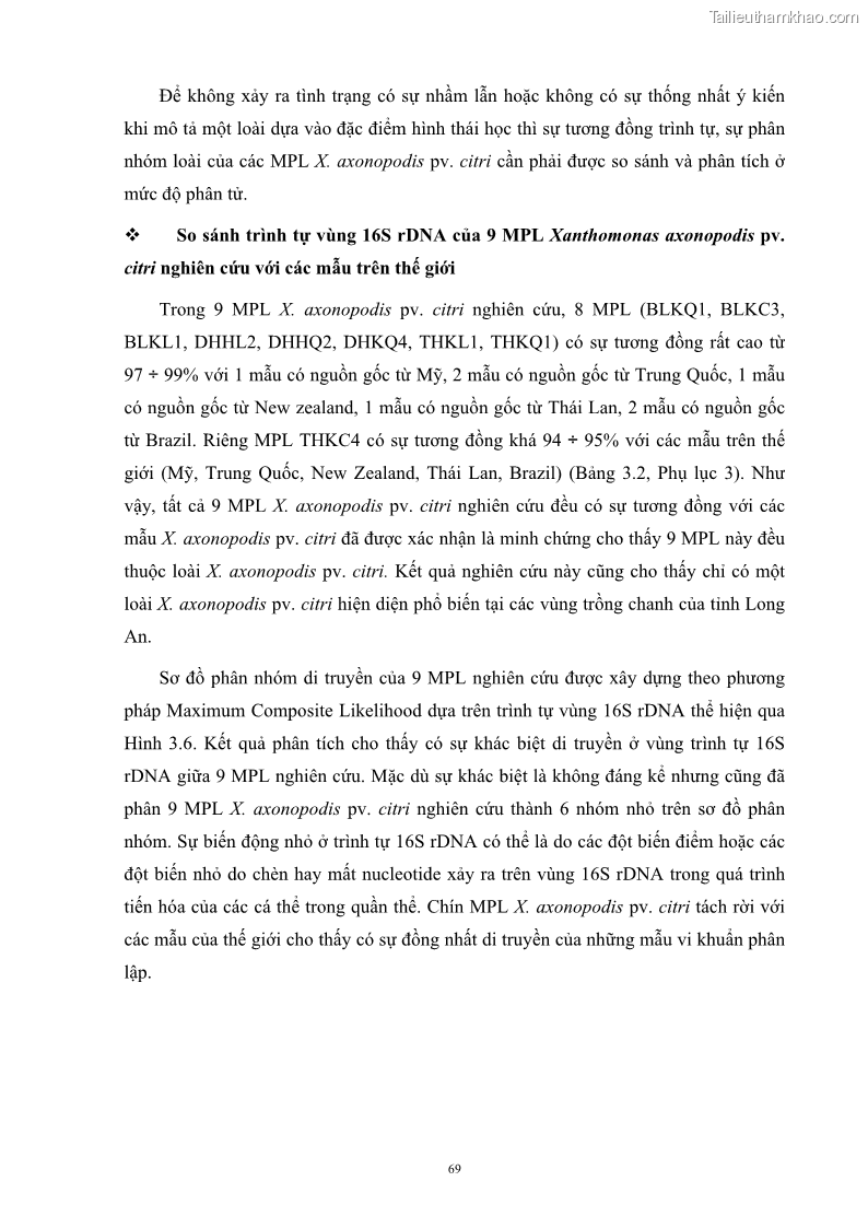 Luận án tiến sĩ công nghệ sinh học Nghiên cứu khả năng ức chế vi khuẩn Xanthomonas sp. gây bệnh loét trên cây chanh của cao chiết phân đoạn từ cây Giao Euphorbia tirucalli L. - 8 Trang 90