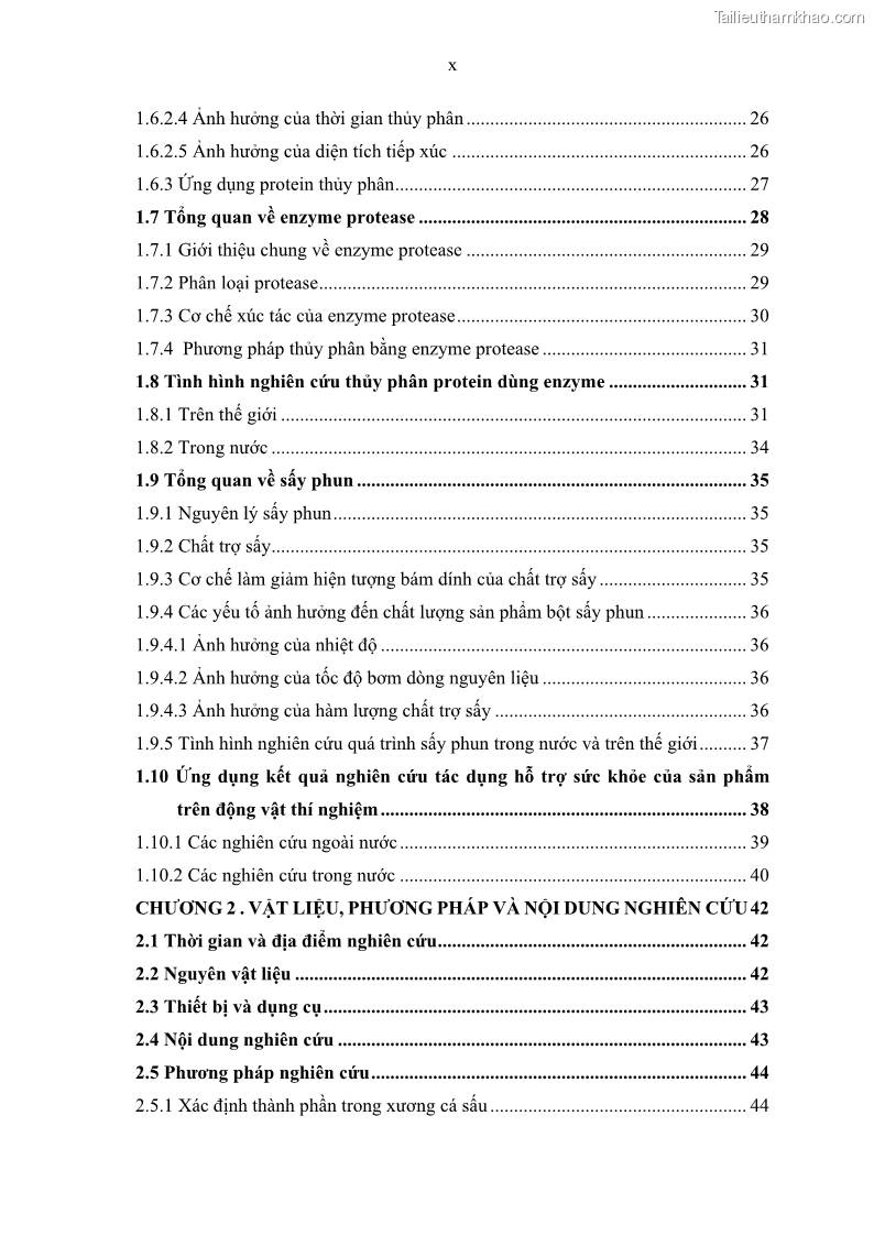 Luận án tiến sĩ công nghệ sinh học Nghiên cứu phát triển sản phẩm thực phẩm từ nguyên liệu cá sấu bằng kỹ thuật hóa sinh - 1 Trang 12