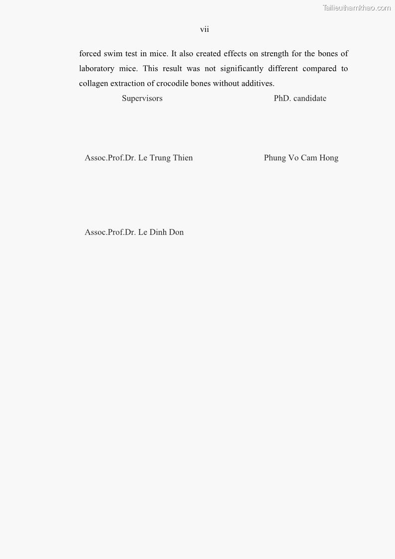 Luận án tiến sĩ công nghệ sinh học Nghiên cứu phát triển sản phẩm thực phẩm từ nguyên liệu cá sấu bằng kỹ thuật hóa sinh - 1 Trang 9