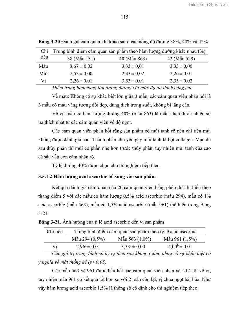 Luận án tiến sĩ công nghệ sinh học Nghiên cứu phát triển sản phẩm thực phẩm từ nguyên liệu cá sấu bằng kỹ thuật hóa sinh - 12 Trang 139