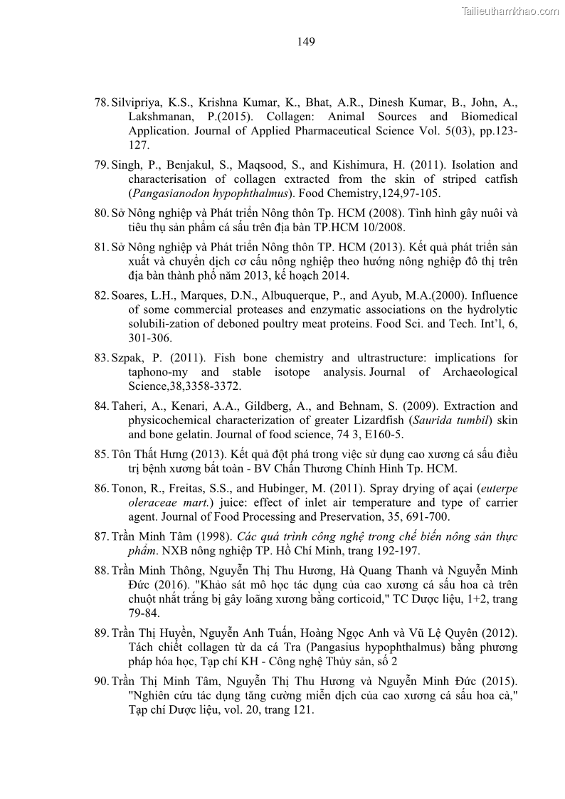 Luận án tiến sĩ công nghệ sinh học Nghiên cứu phát triển sản phẩm thực phẩm từ nguyên liệu cá sấu bằng kỹ thuật hóa sinh - 15 Trang 173
