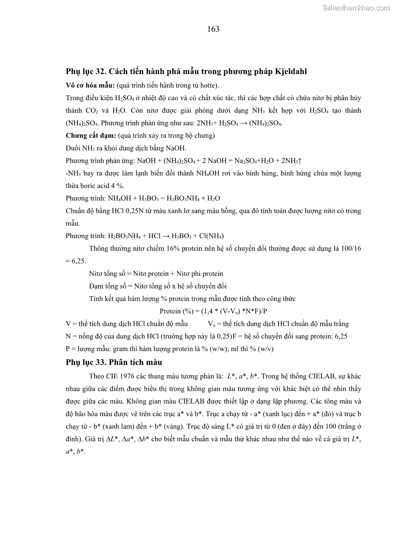 Luận án tiến sĩ công nghệ sinh học Nghiên cứu phát triển sản phẩm thực phẩm từ nguyên liệu cá sấu bằng kỹ thuật hóa sinh - 16 Trang 187