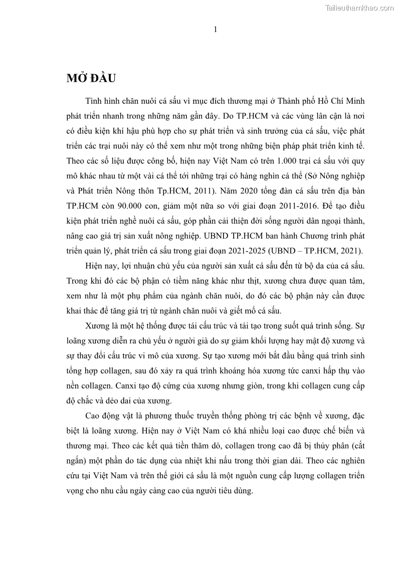 Luận án tiến sĩ công nghệ sinh học Nghiên cứu phát triển sản phẩm thực phẩm từ nguyên liệu cá sấu bằng kỹ thuật hóa sinh - 3 Trang 25