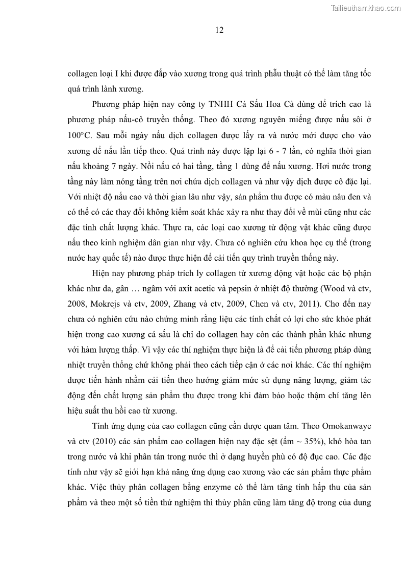 Luận án tiến sĩ công nghệ sinh học Nghiên cứu phát triển sản phẩm thực phẩm từ nguyên liệu cá sấu bằng kỹ thuật hóa sinh - 3 Trang 36