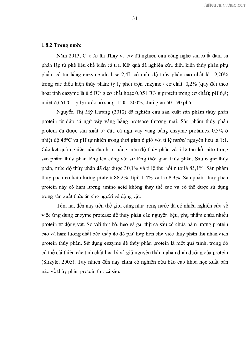 Luận án tiến sĩ công nghệ sinh học Nghiên cứu phát triển sản phẩm thực phẩm từ nguyên liệu cá sấu bằng kỹ thuật hóa sinh - 5 Trang 58