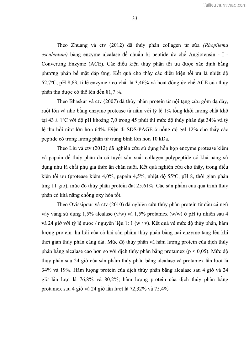 Luận án tiến sĩ công nghệ sinh học Nghiên cứu phát triển sản phẩm thực phẩm từ nguyên liệu cá sấu bằng kỹ thuật hóa sinh - 5 Trang 57