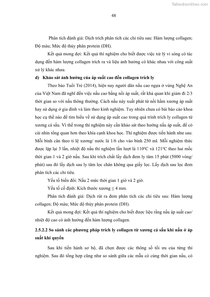 Luận án tiến sĩ công nghệ sinh học Nghiên cứu phát triển sản phẩm thực phẩm từ nguyên liệu cá sấu bằng kỹ thuật hóa sinh - 6 Trang 72