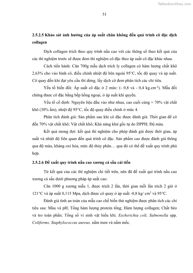 Luận án tiến sĩ công nghệ sinh học Nghiên cứu phát triển sản phẩm thực phẩm từ nguyên liệu cá sấu bằng kỹ thuật hóa sinh - 7 Trang 75