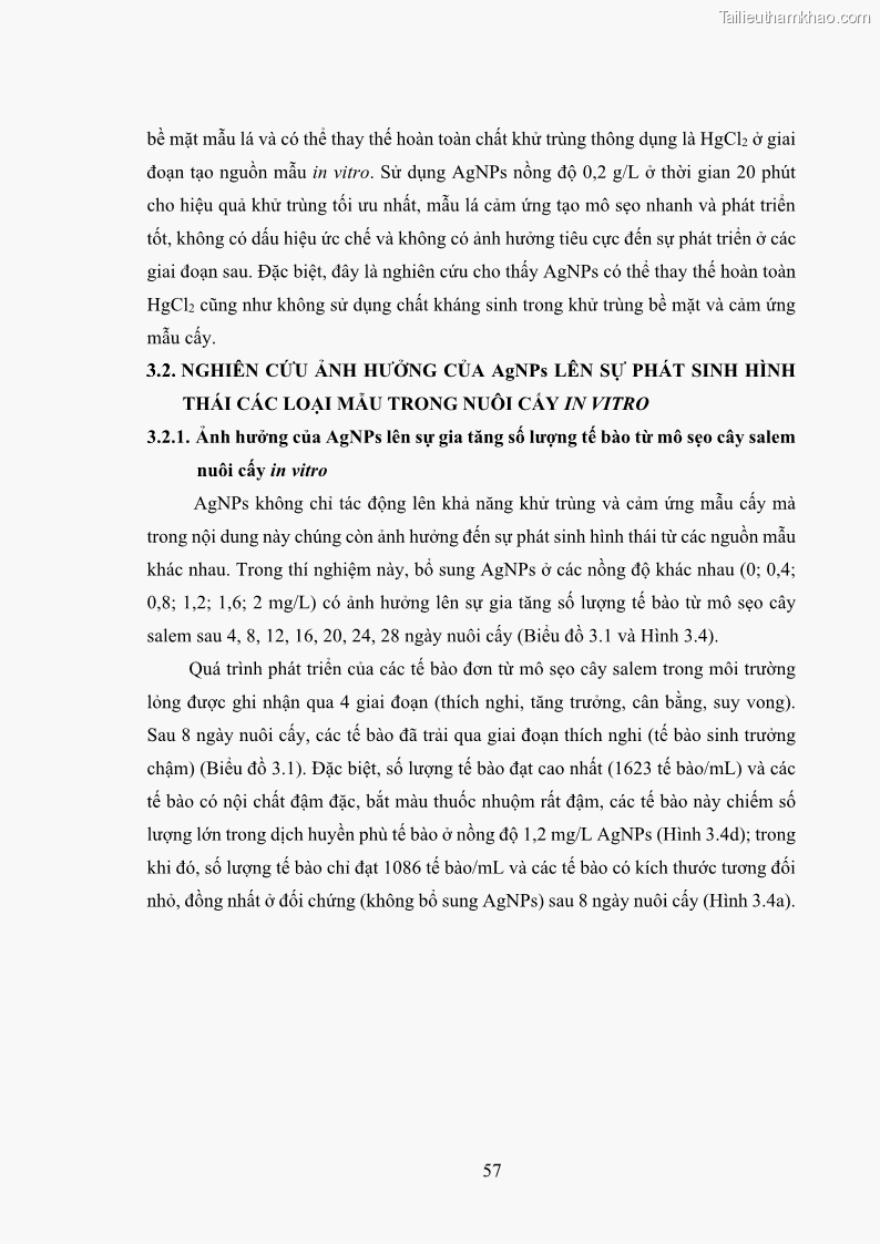 Luận án tiến sĩ công nghệ sinh học Nghiên cứu tác động của nano bạc và nano sắt lên chất lượng cây giống in vitro ở một số cây trồng có giá trị kinh tế - 7 Trang 73
