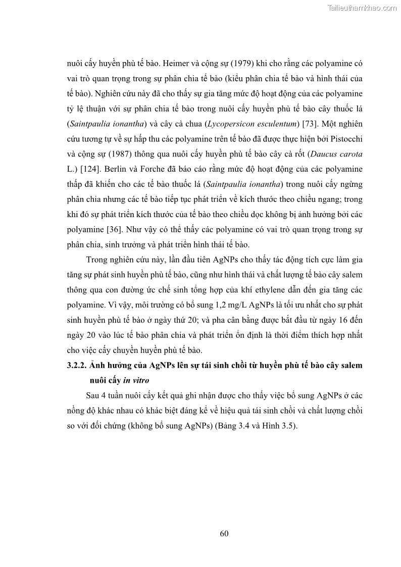Luận án tiến sĩ công nghệ sinh học Nghiên cứu tác động của nano bạc và nano sắt lên chất lượng cây giống in vitro ở một số cây trồng có giá trị kinh tế - 7 Trang 76