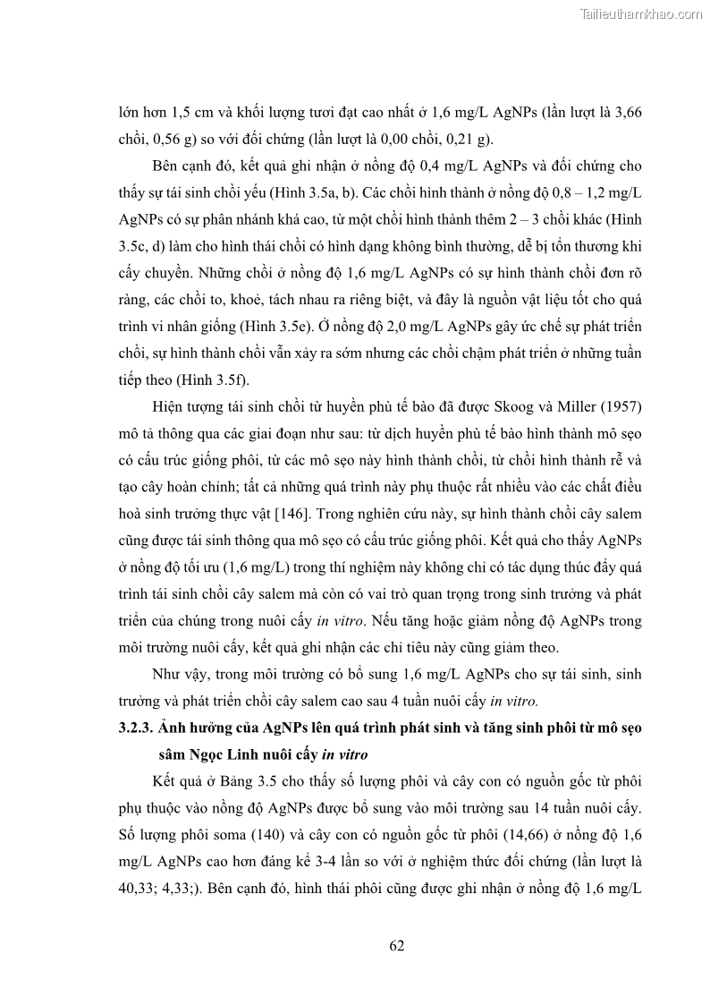 Luận án tiến sĩ công nghệ sinh học Nghiên cứu tác động của nano bạc và nano sắt lên chất lượng cây giống in vitro ở một số cây trồng có giá trị kinh tế - 7 Trang 78
