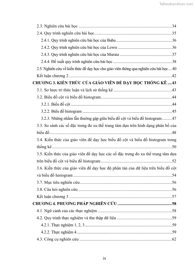 Luận án tiến sĩ giáo dục học Phát triển kiến thức và thực hành nghiệp vụ của giáo viên Toán tương lai để dạy học thống kê - 1 Trang 11