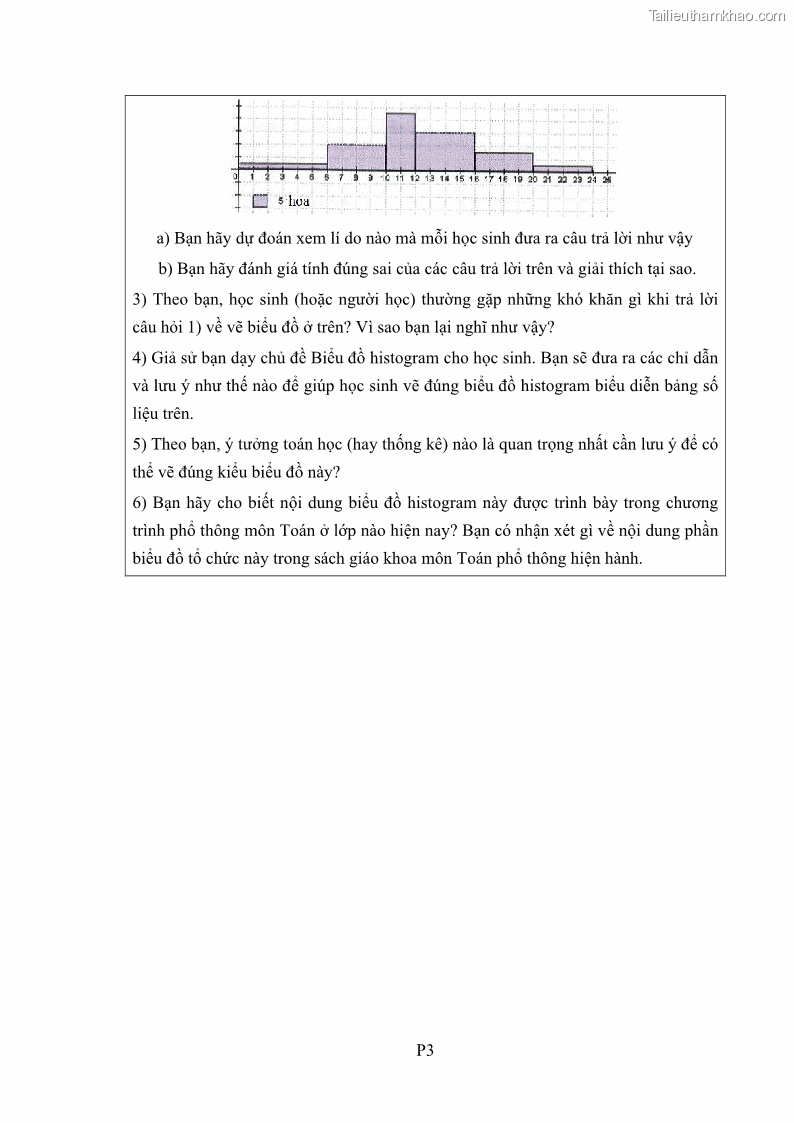 Luận án tiến sĩ giáo dục học Phát triển kiến thức và thực hành nghiệp vụ của giáo viên Toán tương lai để dạy học thống kê - 15 Trang 180