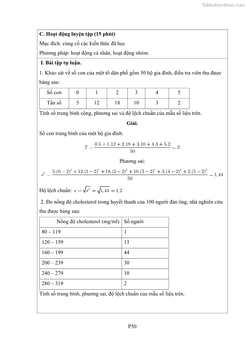 Luận án tiến sĩ giáo dục học Phát triển kiến thức và thực hành nghiệp vụ của giáo viên Toán tương lai để dạy học thống kê - 19 Trang 227