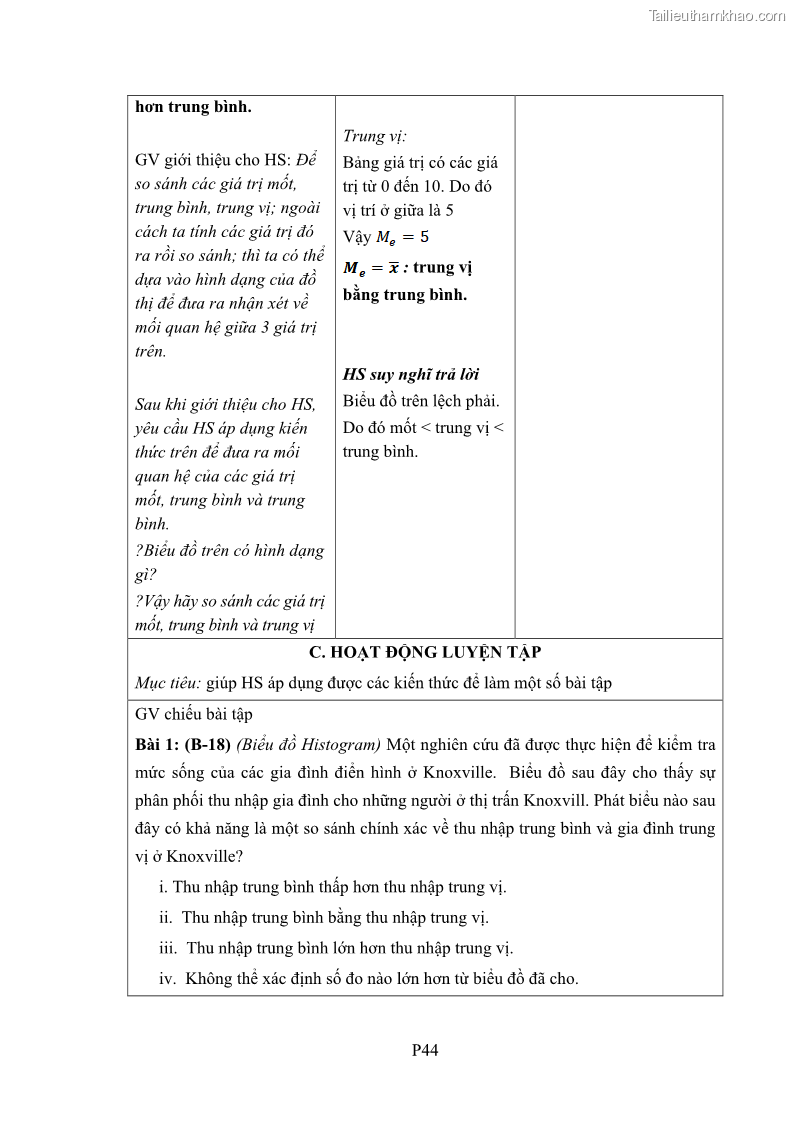 Luận án tiến sĩ giáo dục học Phát triển kiến thức và thực hành nghiệp vụ của giáo viên Toán tương lai để dạy học thống kê - 19 Trang 221