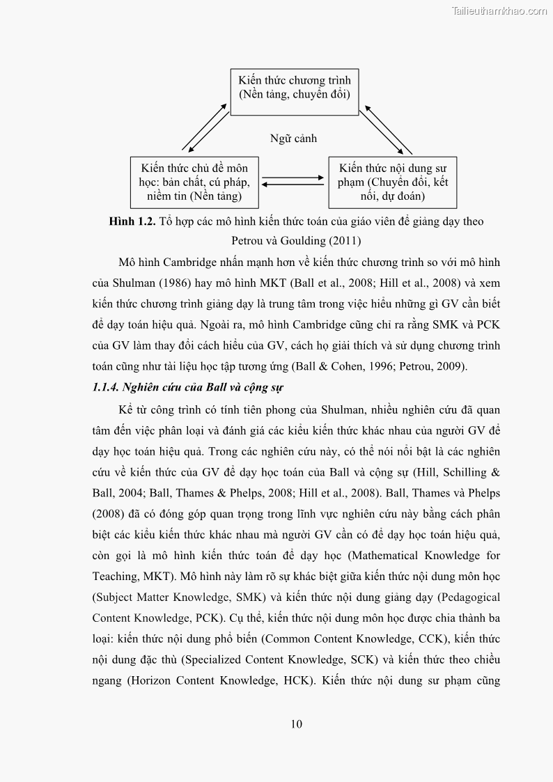Luận án tiến sĩ giáo dục học Phát triển kiến thức và thực hành nghiệp vụ của giáo viên Toán tương lai để dạy học thống kê - 2 Trang 24