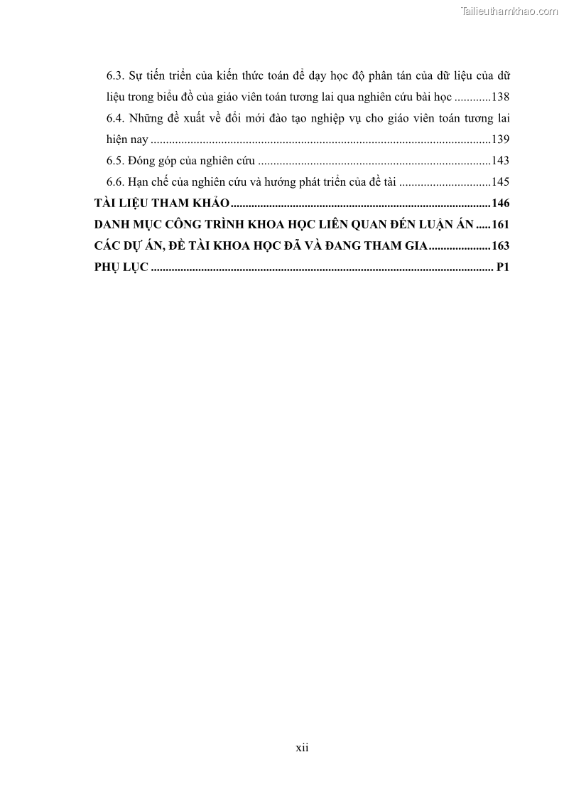 Luận án tiến sĩ giáo dục học Phát triển kiến thức và thực hành nghiệp vụ của giáo viên Toán tương lai để dạy học thống kê - 2 Trang 14