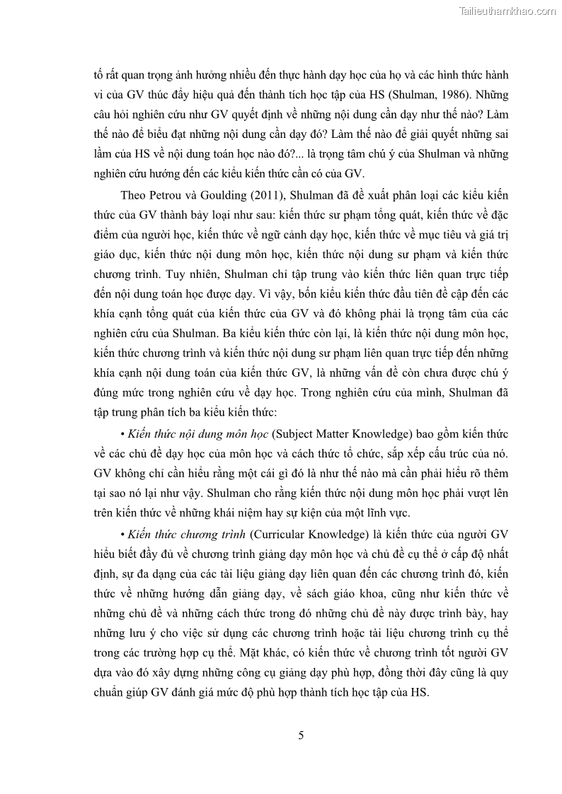 Luận án tiến sĩ giáo dục học Phát triển kiến thức và thực hành nghiệp vụ của giáo viên Toán tương lai để dạy học thống kê - 2 Trang 19