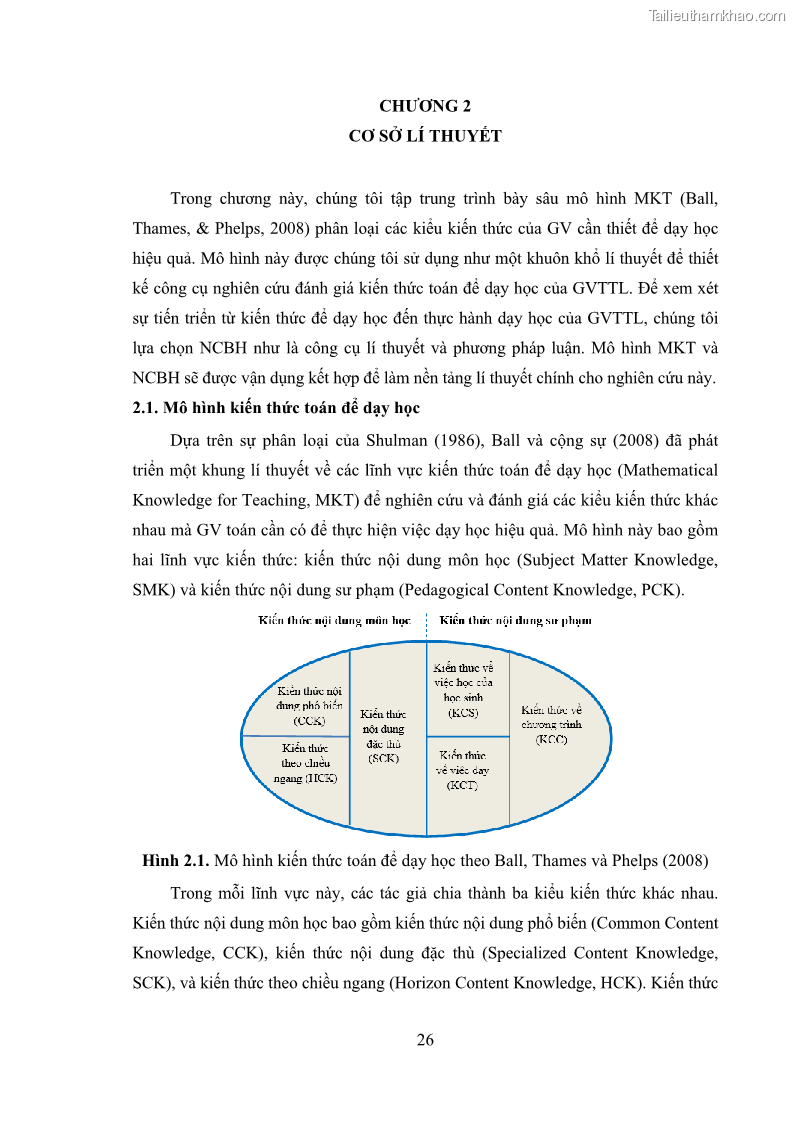 Luận án tiến sĩ giáo dục học Phát triển kiến thức và thực hành nghiệp vụ của giáo viên Toán tương lai để dạy học thống kê - 4 Trang 40