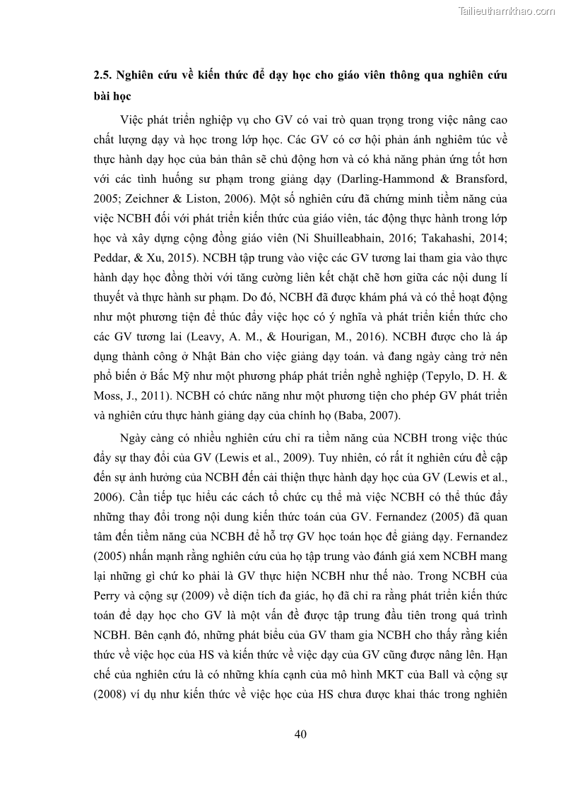 Luận án tiến sĩ giáo dục học Phát triển kiến thức và thực hành nghiệp vụ của giáo viên Toán tương lai để dạy học thống kê - 5 Trang 54