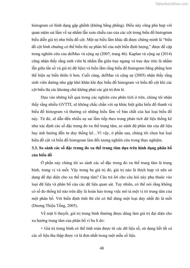 Luận án tiến sĩ giáo dục học Phát triển kiến thức và thực hành nghiệp vụ của giáo viên Toán tương lai để dạy học thống kê - 6 Trang 62