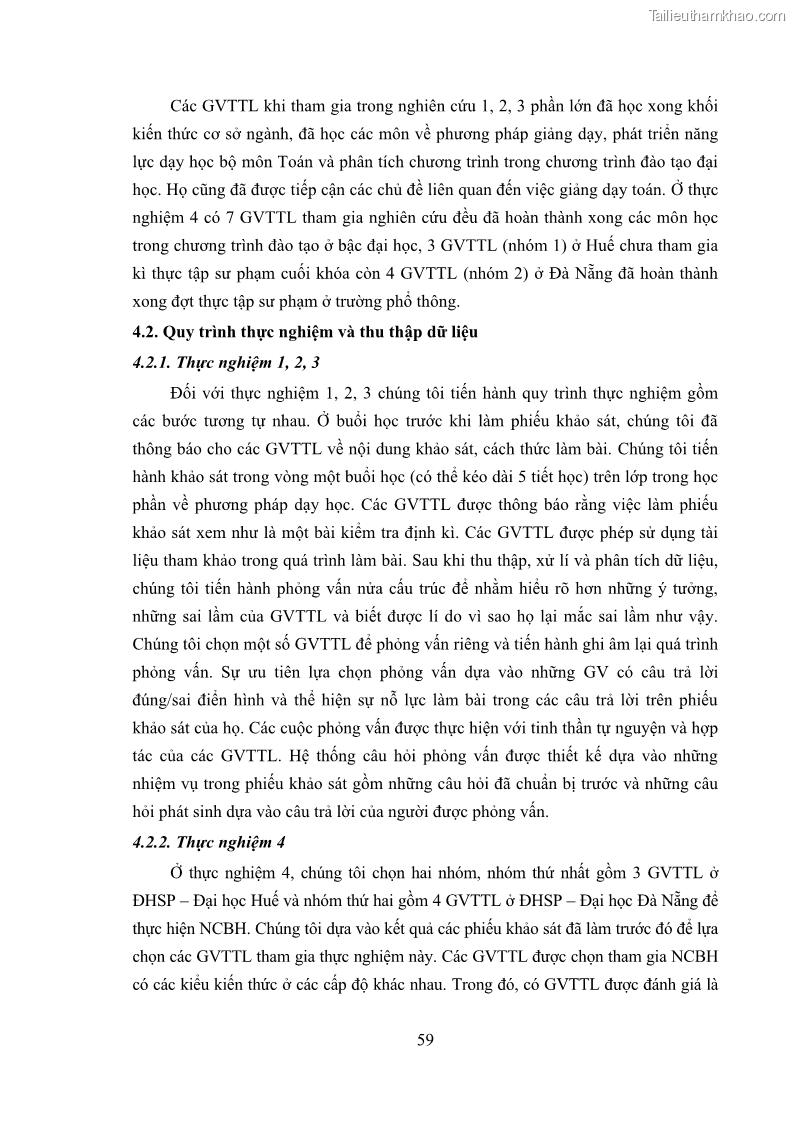 Luận án tiến sĩ giáo dục học Phát triển kiến thức và thực hành nghiệp vụ của giáo viên Toán tương lai để dạy học thống kê - 7 Trang 73