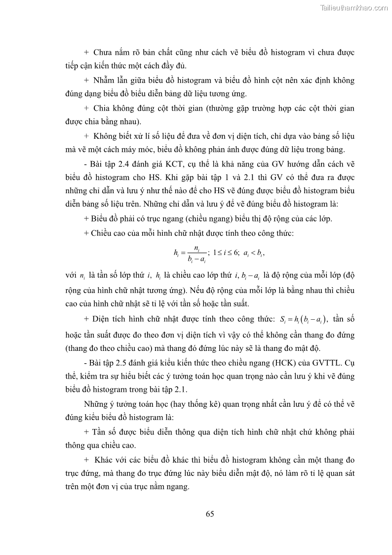 Luận án tiến sĩ giáo dục học Phát triển kiến thức và thực hành nghiệp vụ của giáo viên Toán tương lai để dạy học thống kê - 7 Trang 79