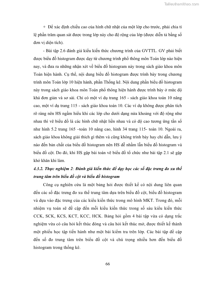 Luận án tiến sĩ giáo dục học Phát triển kiến thức và thực hành nghiệp vụ của giáo viên Toán tương lai để dạy học thống kê - 7 Trang 80