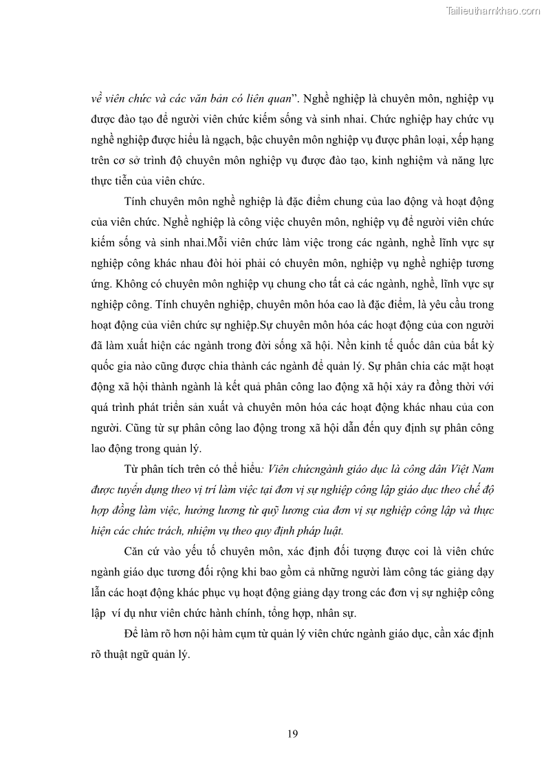 Luận văn thạc sĩ chính sách công Thực hiện chính sách pháp luật về quản lý viên chức ngành giáo dục tại thành phố Buôn Ma Thuột, tỉnh Đắk Lắk - 3 Trang 27