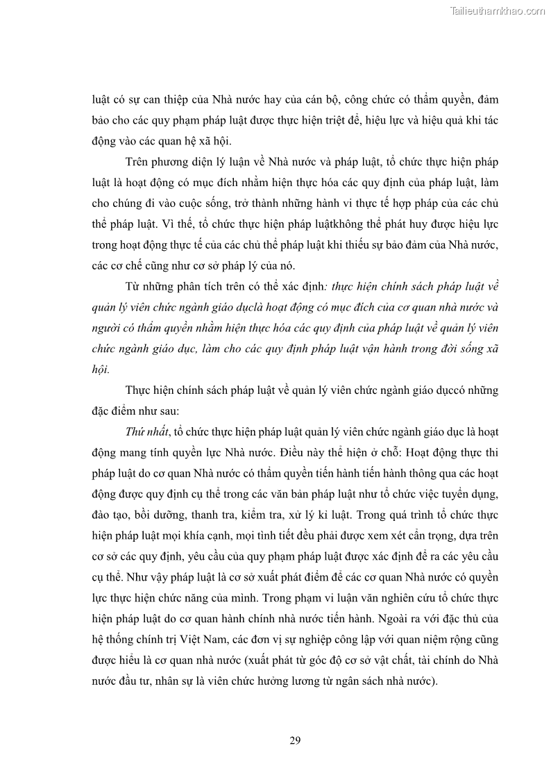 Luận văn thạc sĩ chính sách công Thực hiện chính sách pháp luật về quản lý viên chức ngành giáo dục tại thành phố Buôn Ma Thuột, tỉnh Đắk Lắk - 4 Trang 37