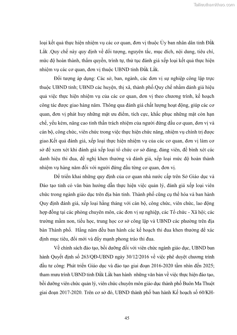 Luận văn thạc sĩ chính sách công Thực hiện chính sách pháp luật về quản lý viên chức ngành giáo dục tại thành phố Buôn Ma Thuột, tỉnh Đắk Lắk - 5 Trang 53