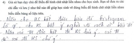 GV H05 cũng gặp phải sai lầm về chiều cao của trục nhưng có đưa ra chỉ dẫn 13