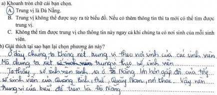 GV H57 có hiểu được số trung vị nhưng không nhận ra rằng biểu đồ cho là 2