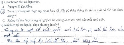 GV D54 hiểu nhầm số trung vị xét theo giá trị tần số GV H75 chọn đúng đáp 3