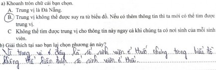 GV H75 chọn đúng đáp án C và nhận xét được dữ liệu trên biểu đồ là biến 4