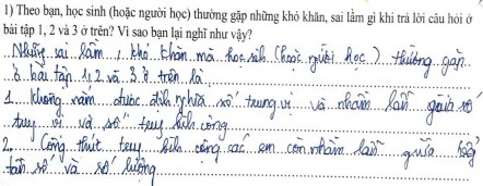 b Sự tiến triển kiến thức về việc học của học sinh của các giáo viên 6
