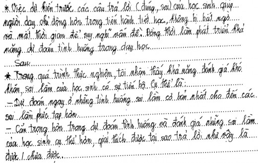 Hình 5 17 Phản hồi của GVTTL H34 vể KCS trong thực nghiệm 3 5 4 4 Sự tiến 9