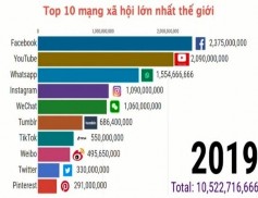 Biểu đồ thể hiện lượt truy cập của 10 mạng lớn nhất thế giới Biểu 3
