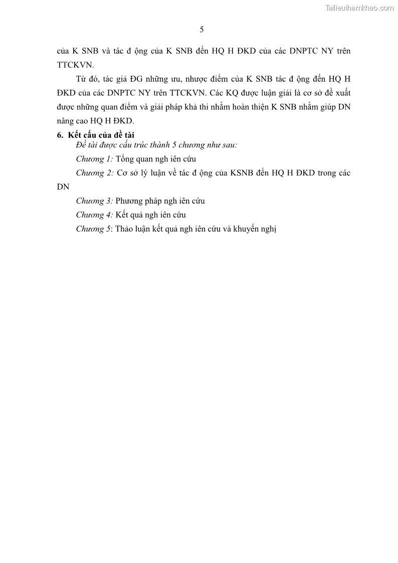 Luận án tiến sĩ kế toán Tác động của kiểm soát nội bộ đến hiệu quả hoạt động kinh doanh của các Doanh nghiệp phi tổ chức niêm yết trên Thị trường chứng khoán Việt Nam - 2 Trang 18