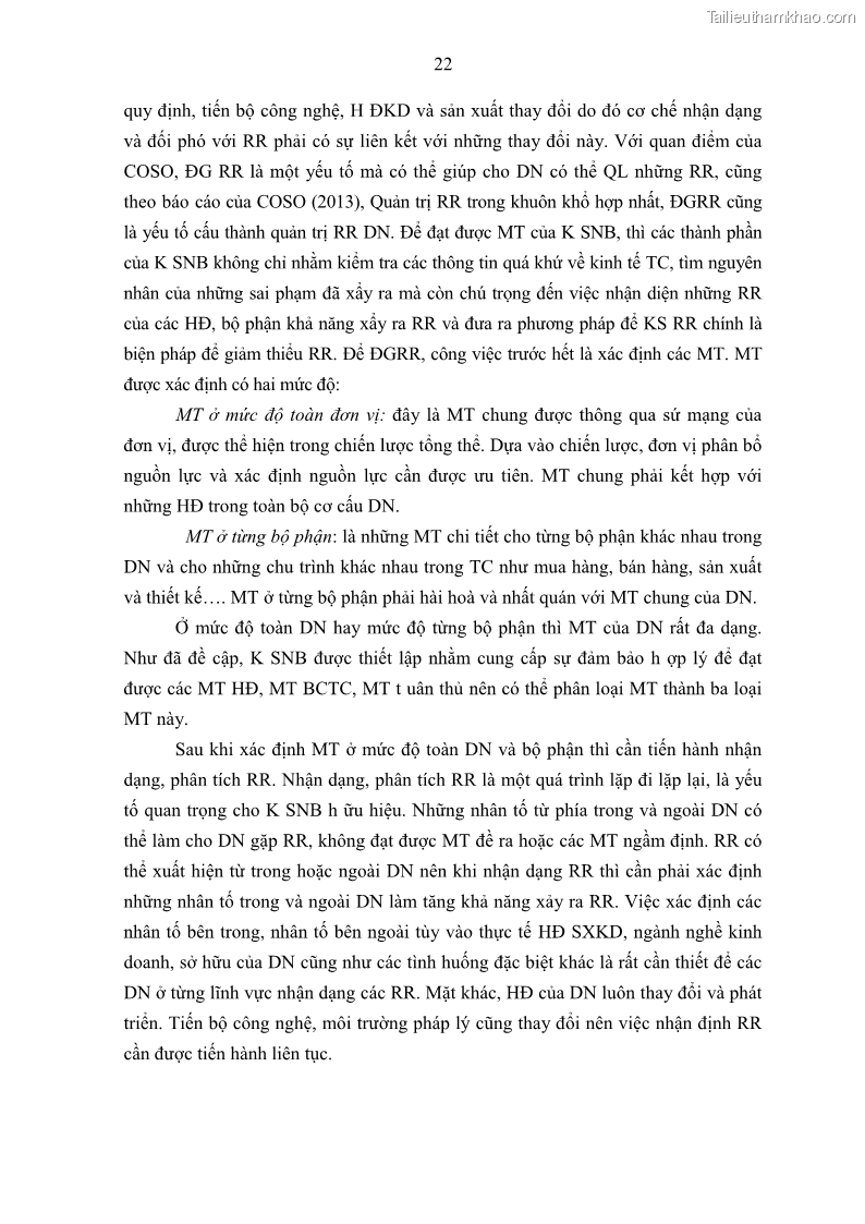 Luận án tiến sĩ kế toán Tác động của kiểm soát nội bộ đến hiệu quả hoạt động kinh doanh của các Doanh nghiệp phi tổ chức niêm yết trên Thị trường chứng khoán Việt Nam - 3 Trang 35