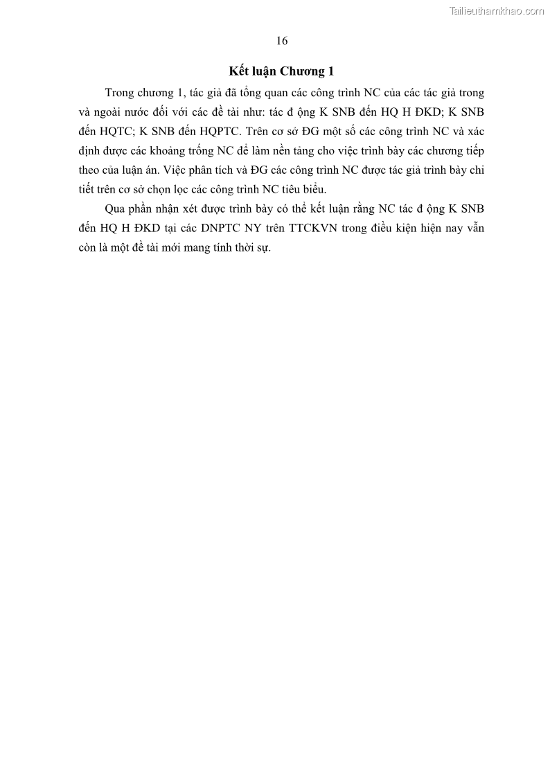 Luận án tiến sĩ kế toán Tác động của kiểm soát nội bộ đến hiệu quả hoạt động kinh doanh của các Doanh nghiệp phi tổ chức niêm yết trên Thị trường chứng khoán Việt Nam - 3 Trang 29