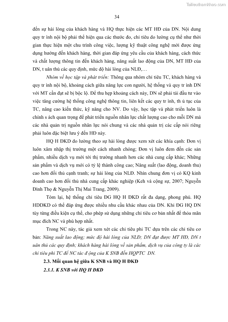 Luận án tiến sĩ kế toán Tác động của kiểm soát nội bộ đến hiệu quả hoạt động kinh doanh của các Doanh nghiệp phi tổ chức niêm yết trên Thị trường chứng khoán Việt Nam - 4 Trang 47