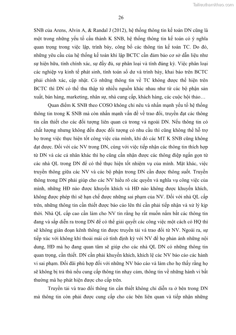 Luận án tiến sĩ kế toán Tác động của kiểm soát nội bộ đến hiệu quả hoạt động kinh doanh của các Doanh nghiệp phi tổ chức niêm yết trên Thị trường chứng khoán Việt Nam - 4 Trang 39