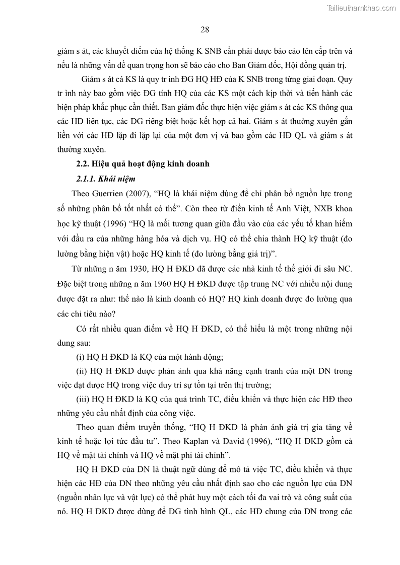 Luận án tiến sĩ kế toán Tác động của kiểm soát nội bộ đến hiệu quả hoạt động kinh doanh của các Doanh nghiệp phi tổ chức niêm yết trên Thị trường chứng khoán Việt Nam - 4 Trang 41