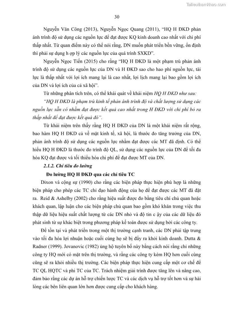 Luận án tiến sĩ kế toán Tác động của kiểm soát nội bộ đến hiệu quả hoạt động kinh doanh của các Doanh nghiệp phi tổ chức niêm yết trên Thị trường chứng khoán Việt Nam - 4 Trang 43