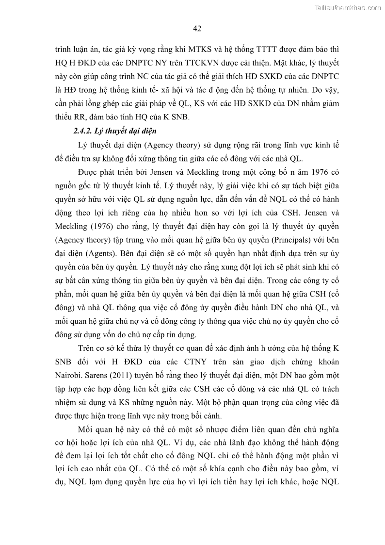 Luận án tiến sĩ kế toán Tác động của kiểm soát nội bộ đến hiệu quả hoạt động kinh doanh của các Doanh nghiệp phi tổ chức niêm yết trên Thị trường chứng khoán Việt Nam - 5 Trang 55