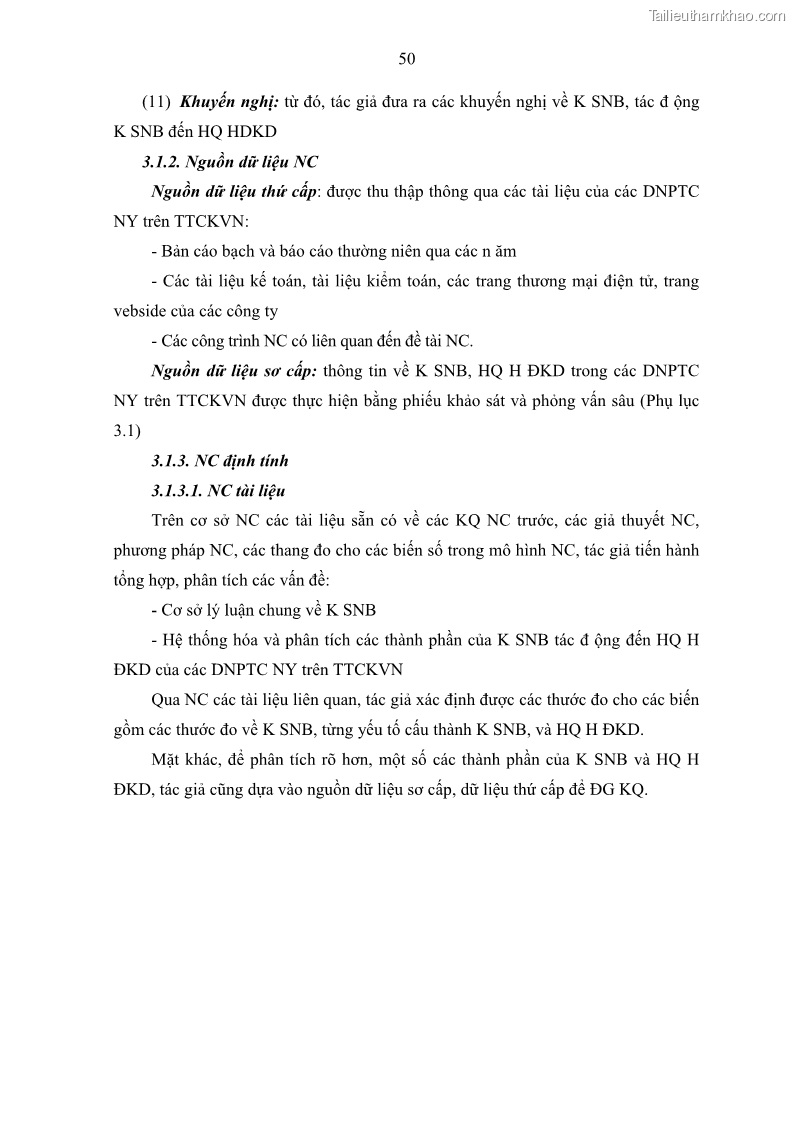 Luận án tiến sĩ kế toán Tác động của kiểm soát nội bộ đến hiệu quả hoạt động kinh doanh của các Doanh nghiệp phi tổ chức niêm yết trên Thị trường chứng khoán Việt Nam - 6 Trang 63